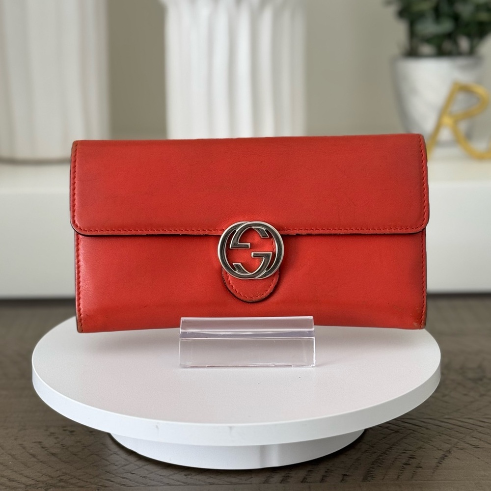Gucci GG Interlocking Wallet Bifold Long Wallet